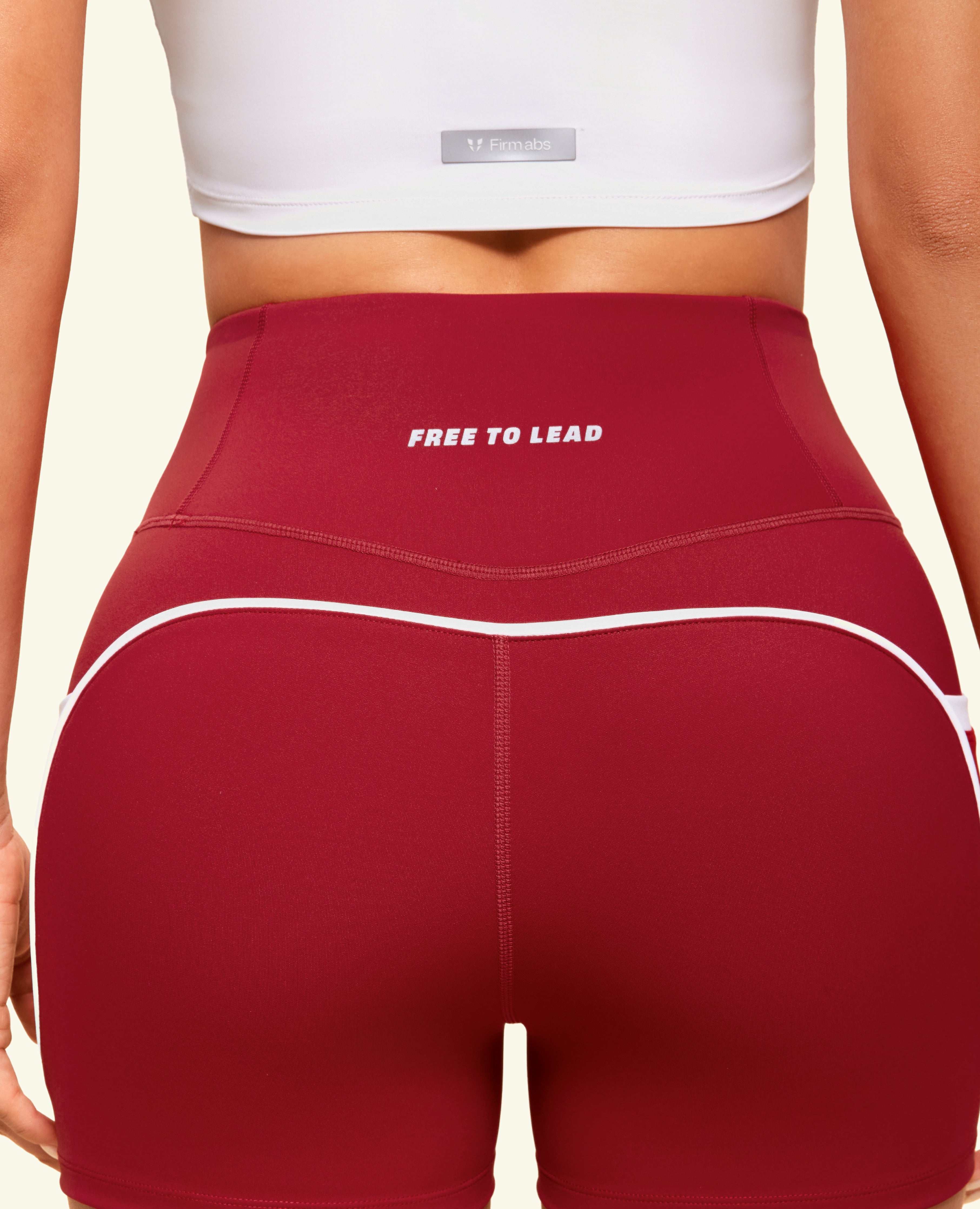 Butt Lift Pocket High Waist Shorts - Red Cranberry