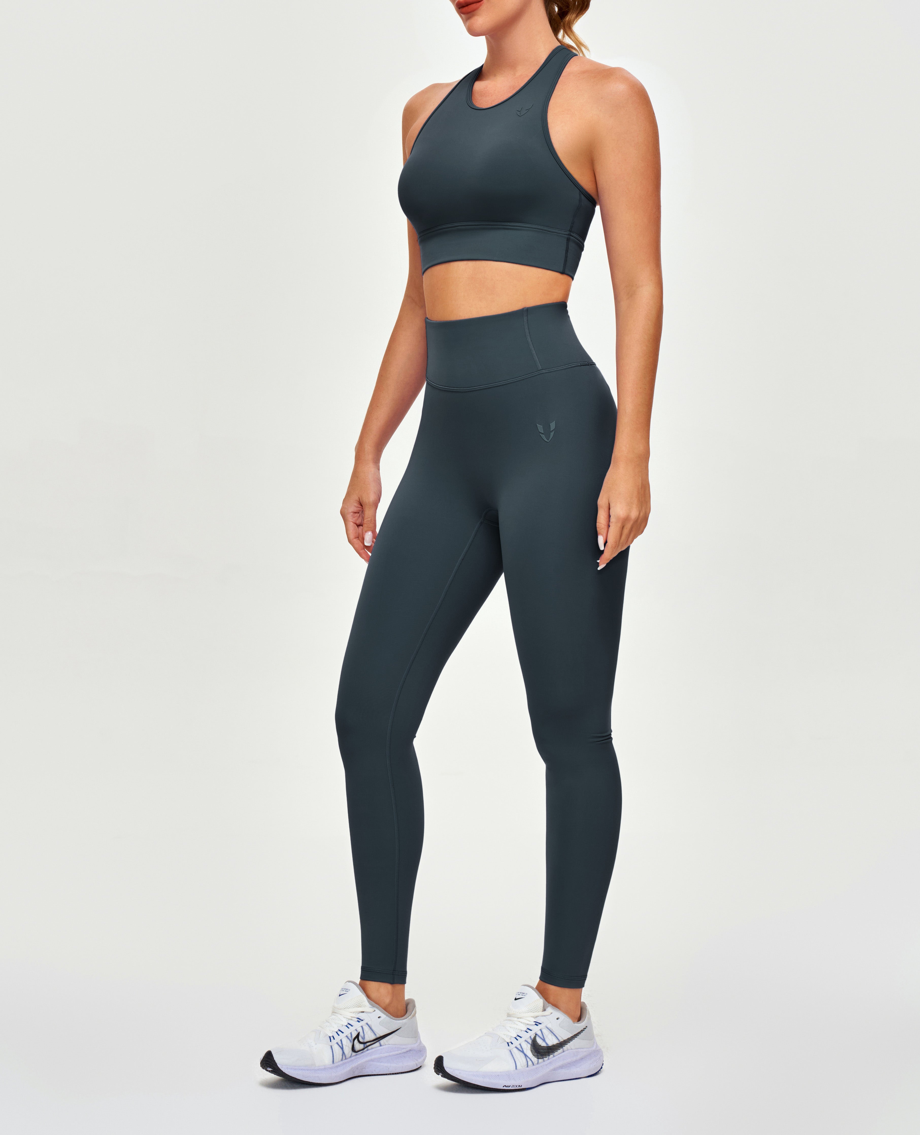 High Waisted Workout Leggings - Gray