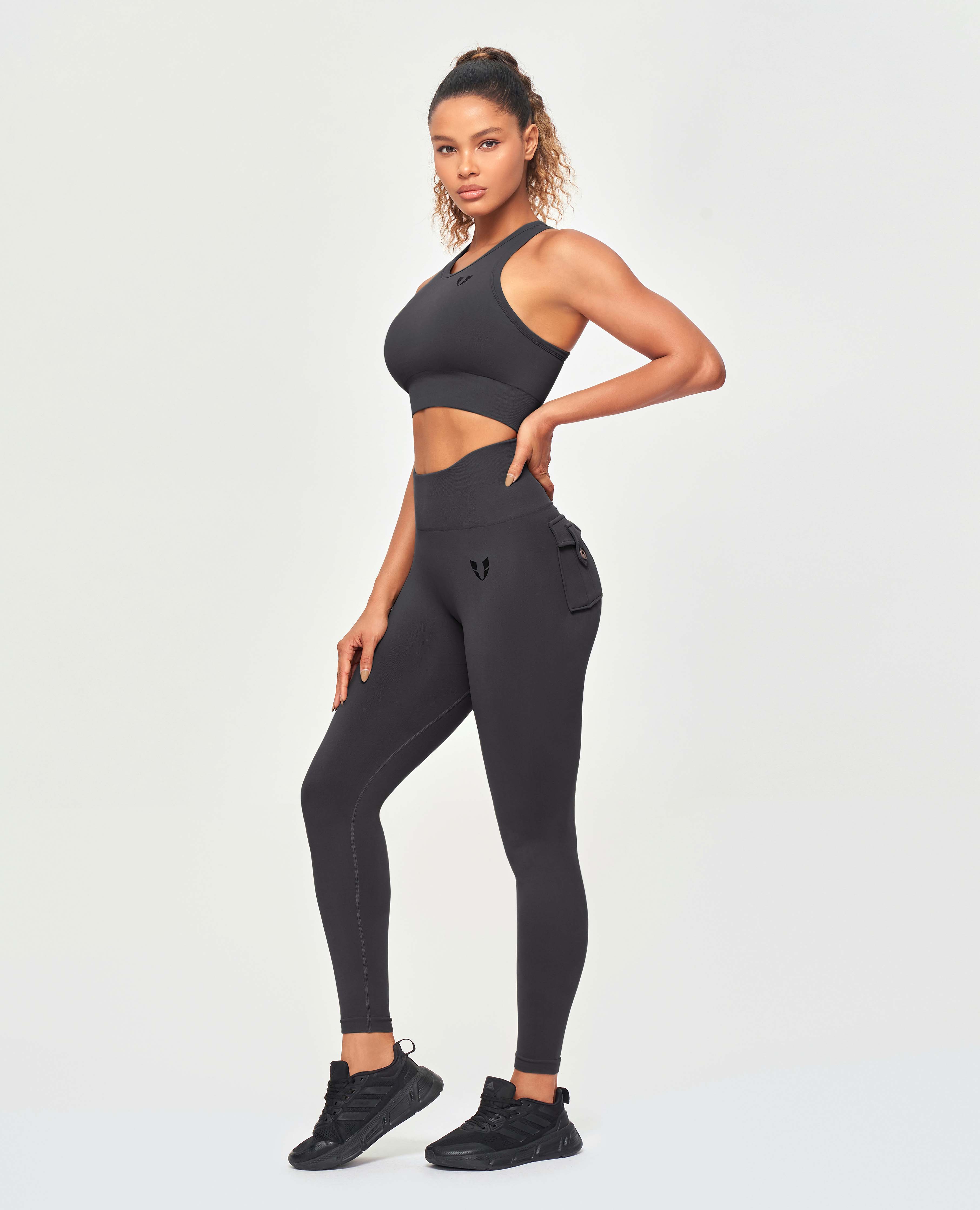 Seamless Cargo Leggings - Lava Gray