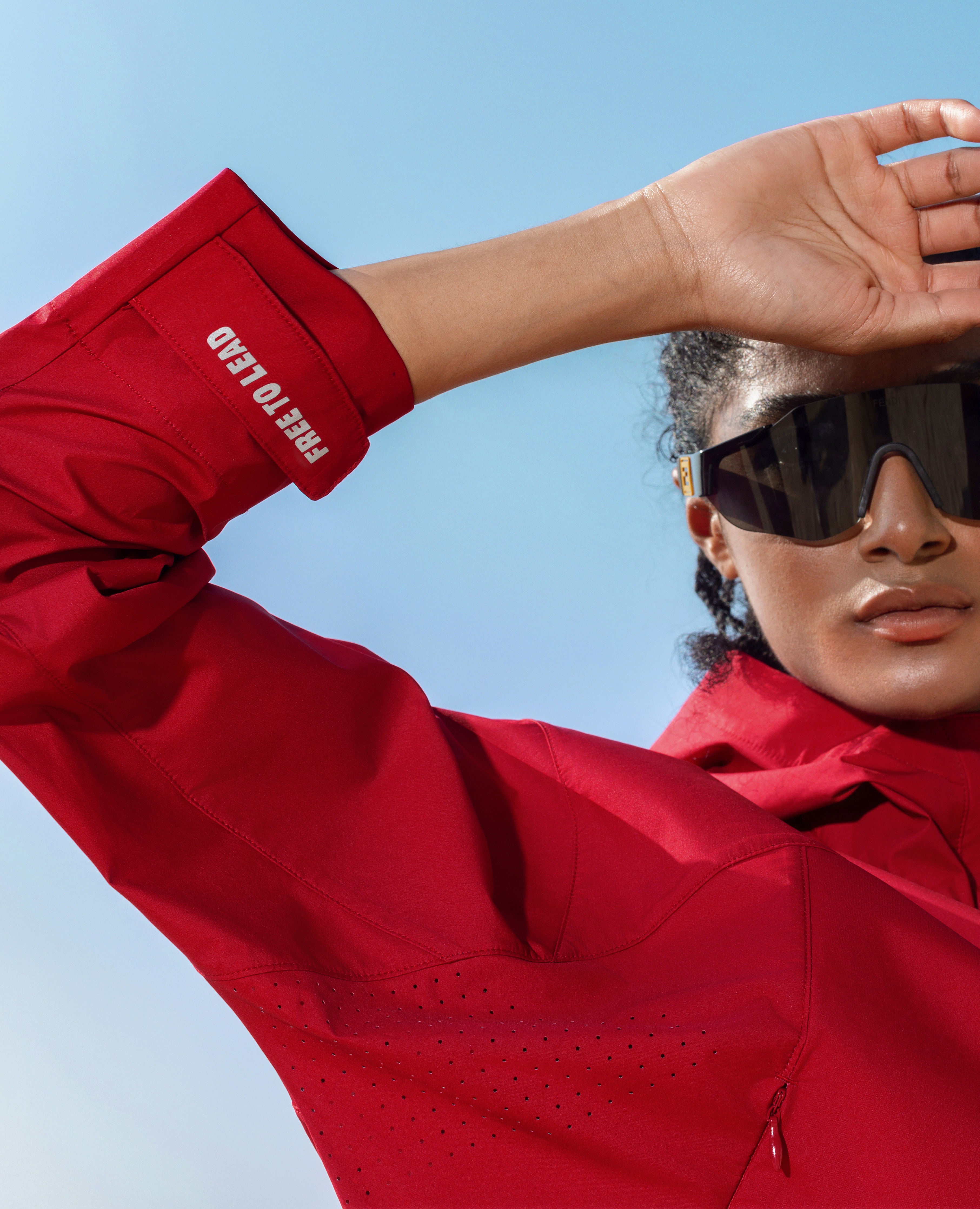 Loose Fit Workout Zip Drawstring Hoodie Jacket - Red