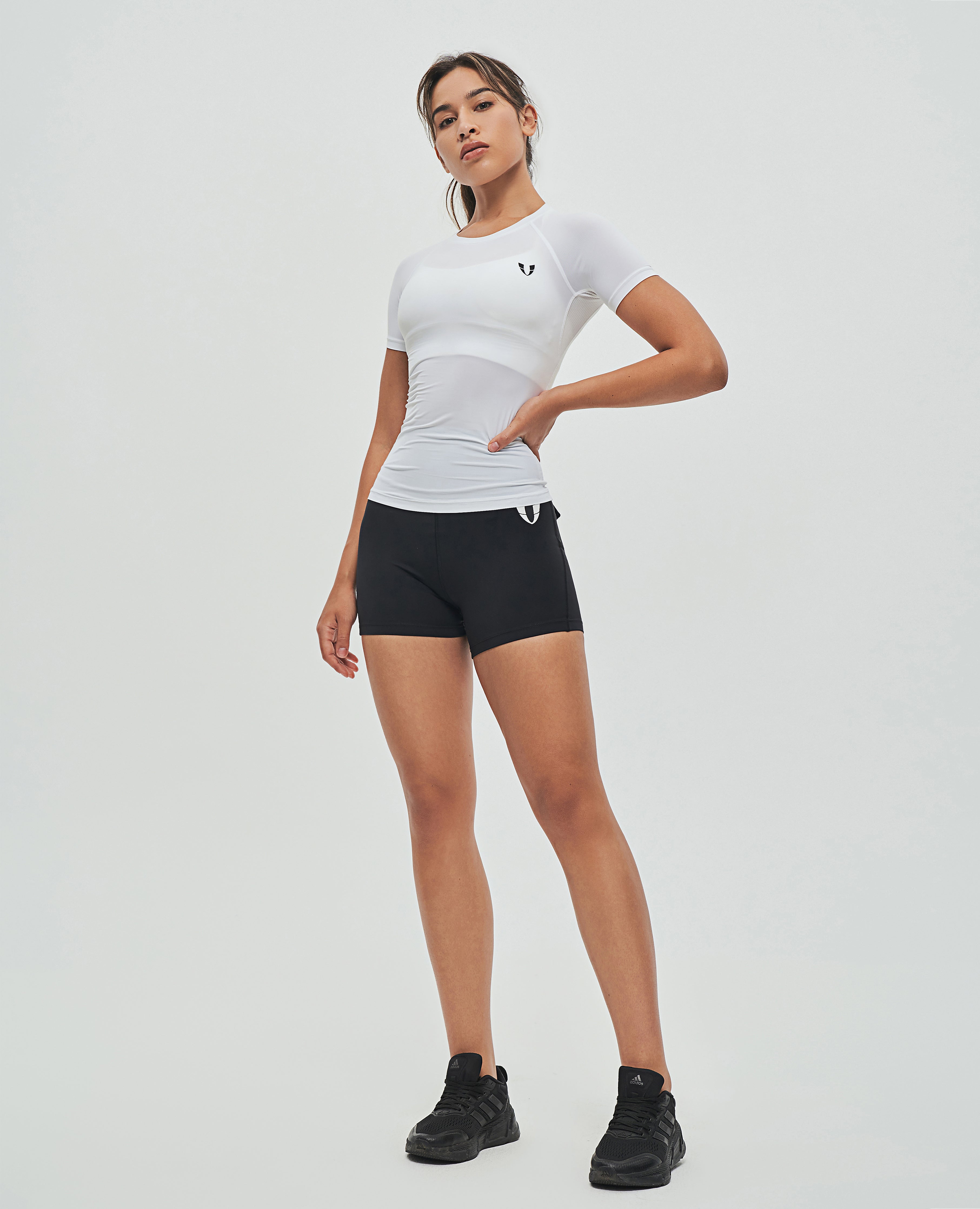 Basic-Fitness-T-Shirt – Weiß