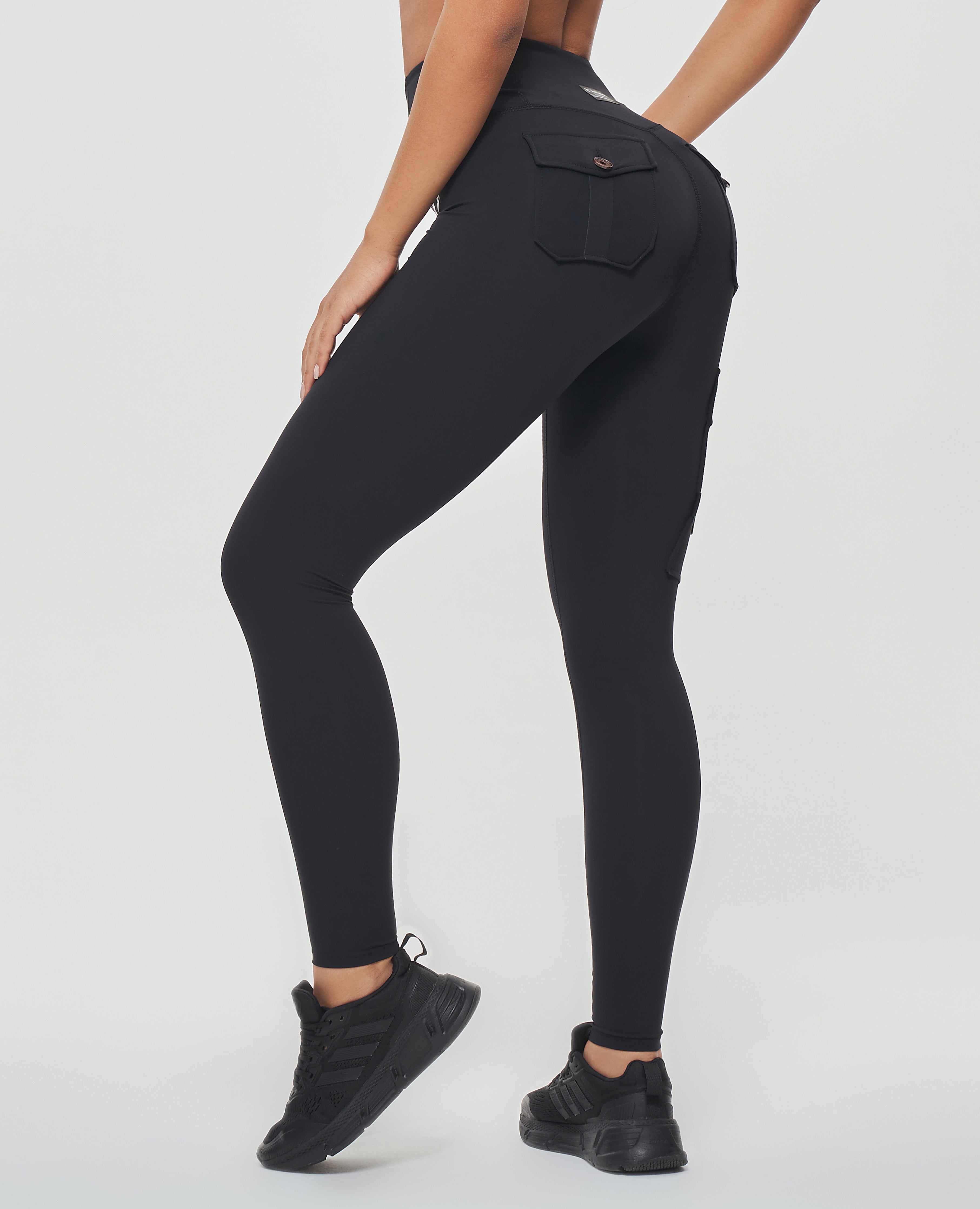 Cargo Fitness Leggings - Gray