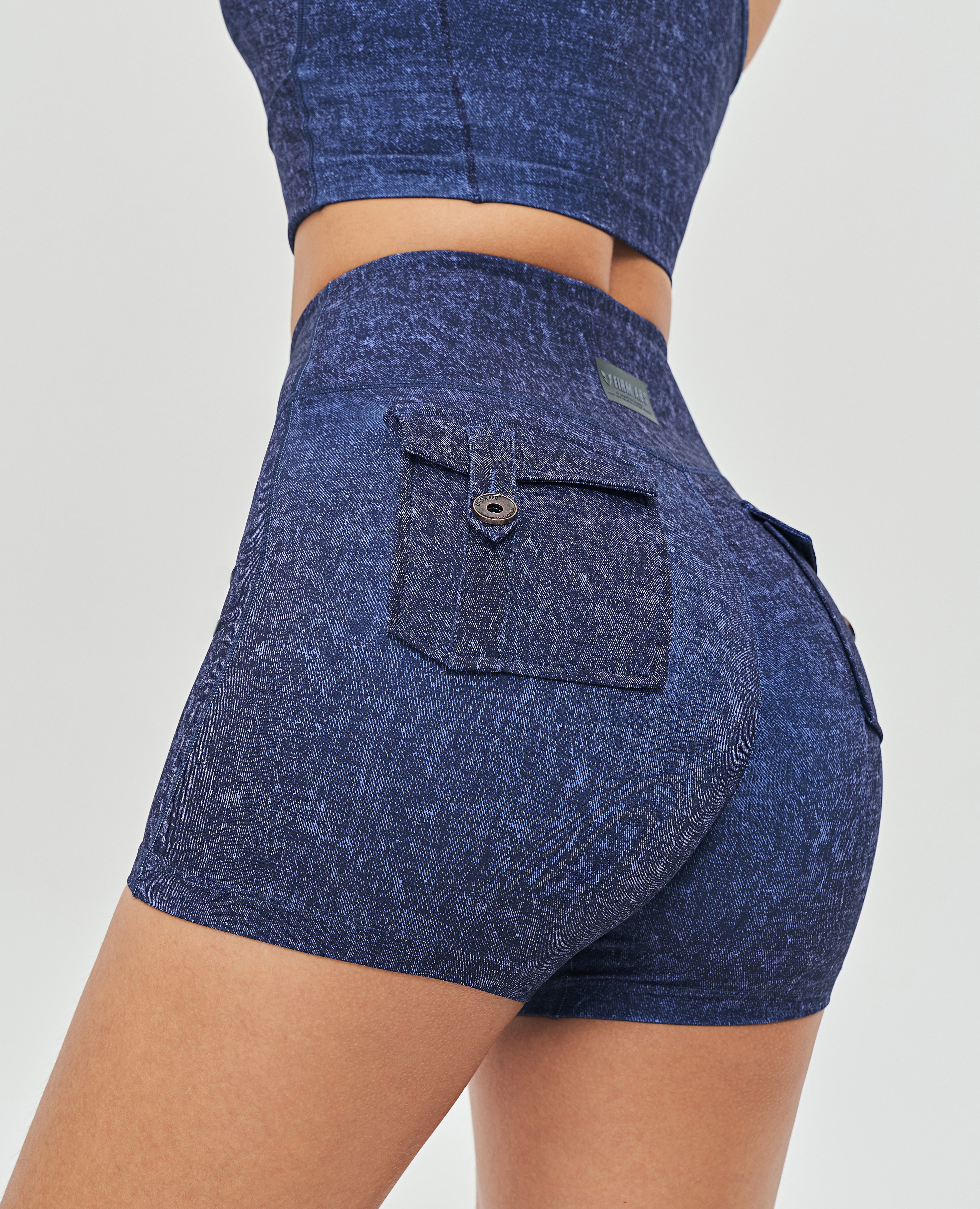 Cargo Short Shorts - Denim Blue