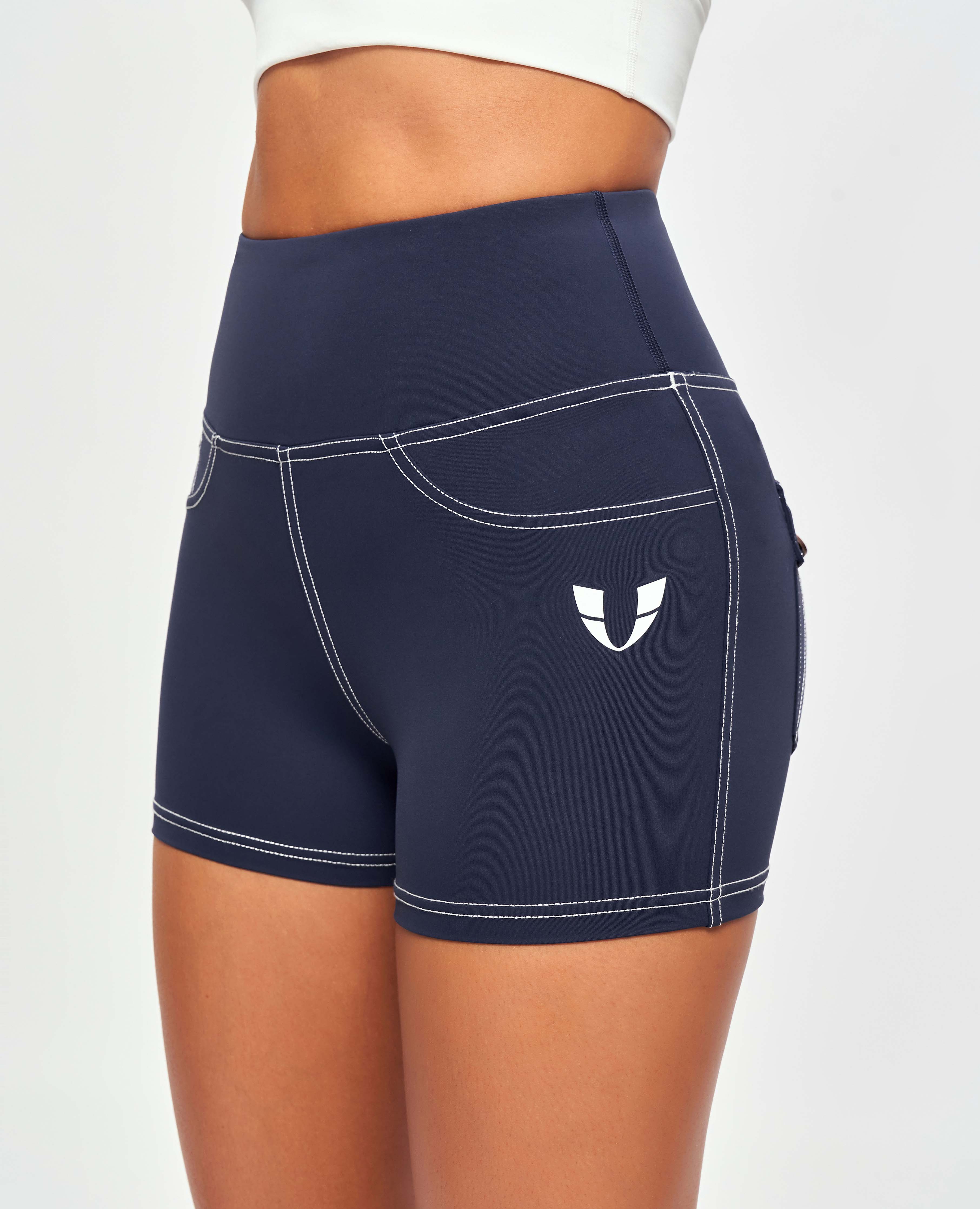 Shorts cortos tipo cargo - Azul marino