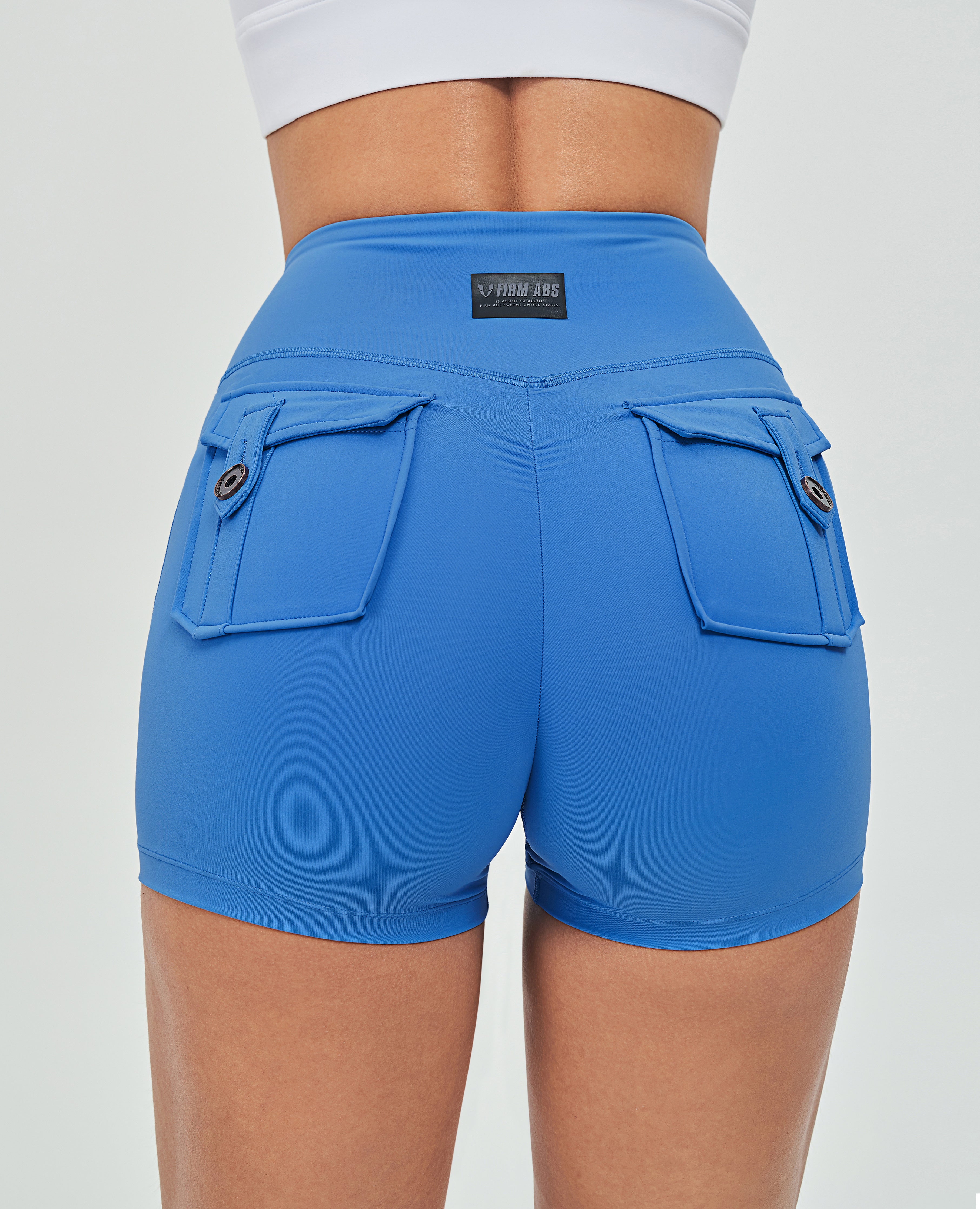 Kurze Cargo-Shorts – Kobaltblau