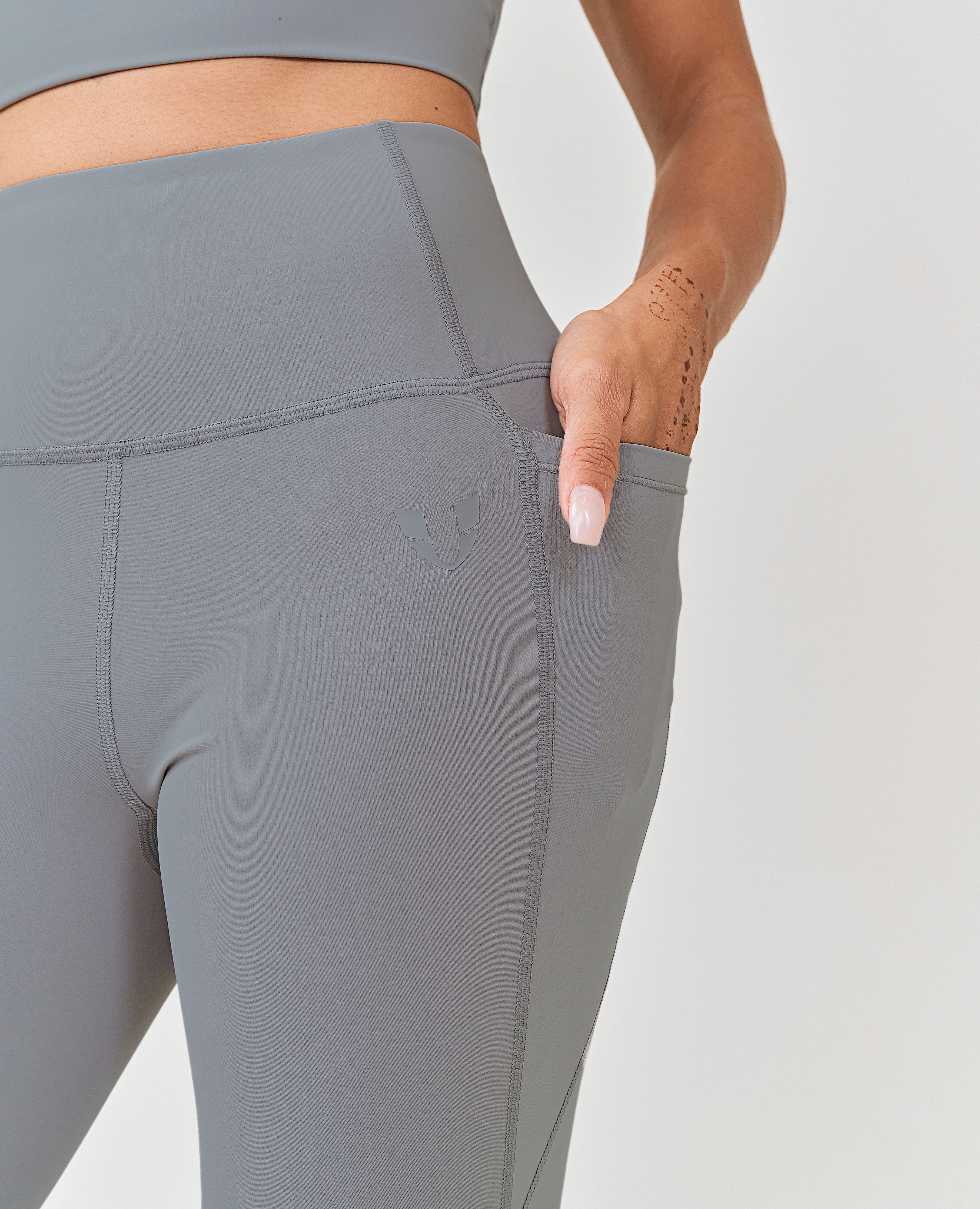 High-waisted Gym Leggings - Gray