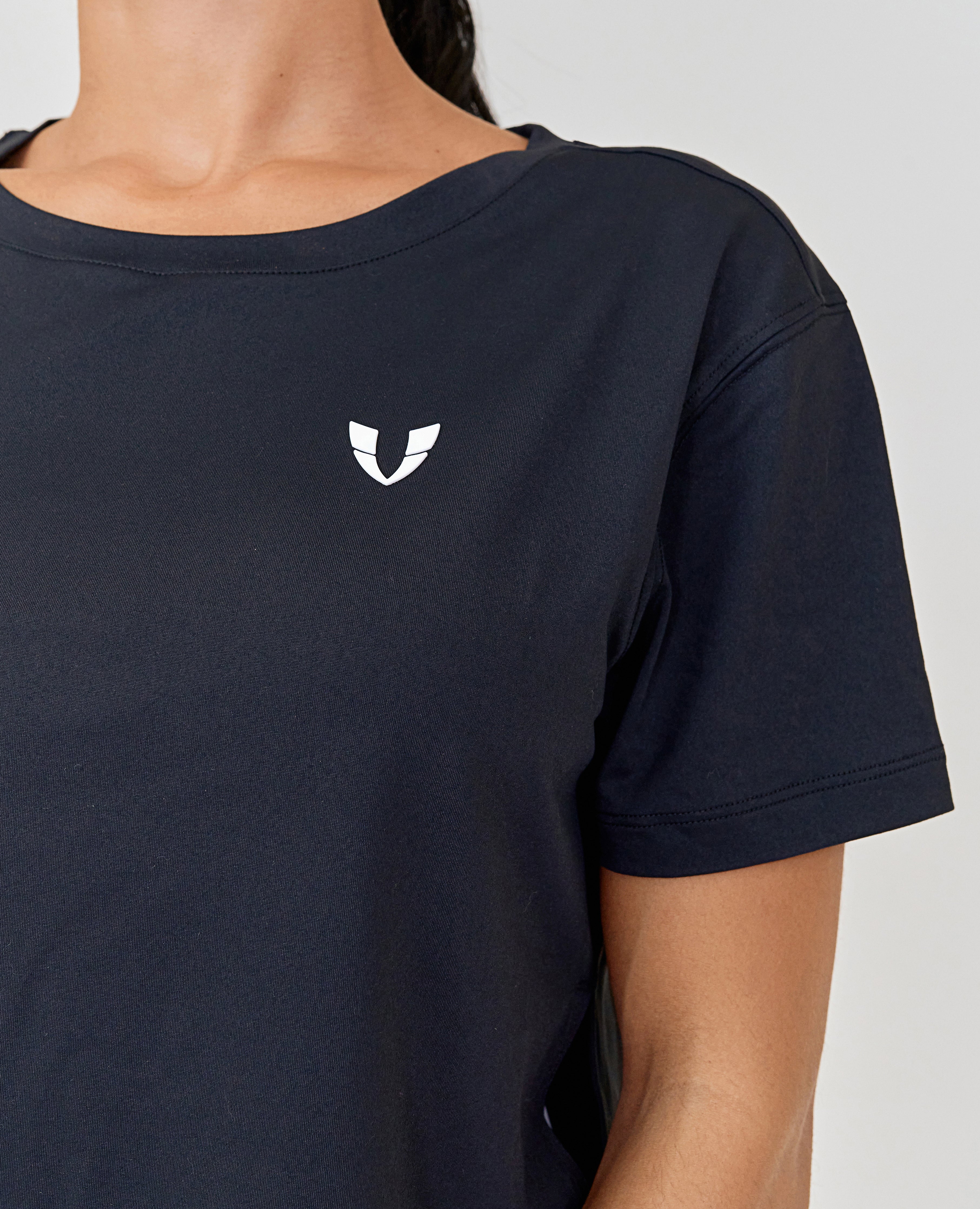 Lightweight Cropped T-shirt - Black