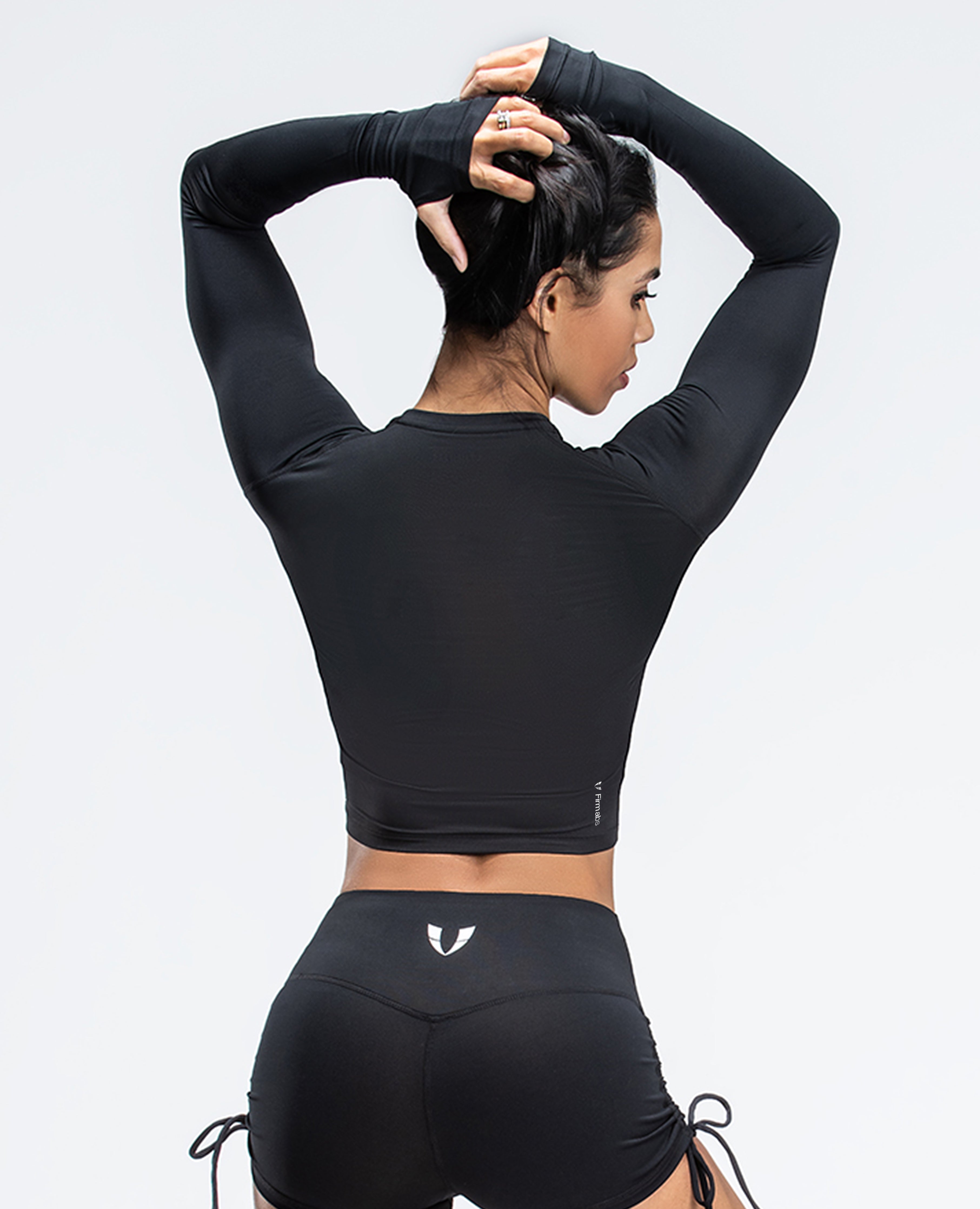 Long Sleeve Workout Top Black