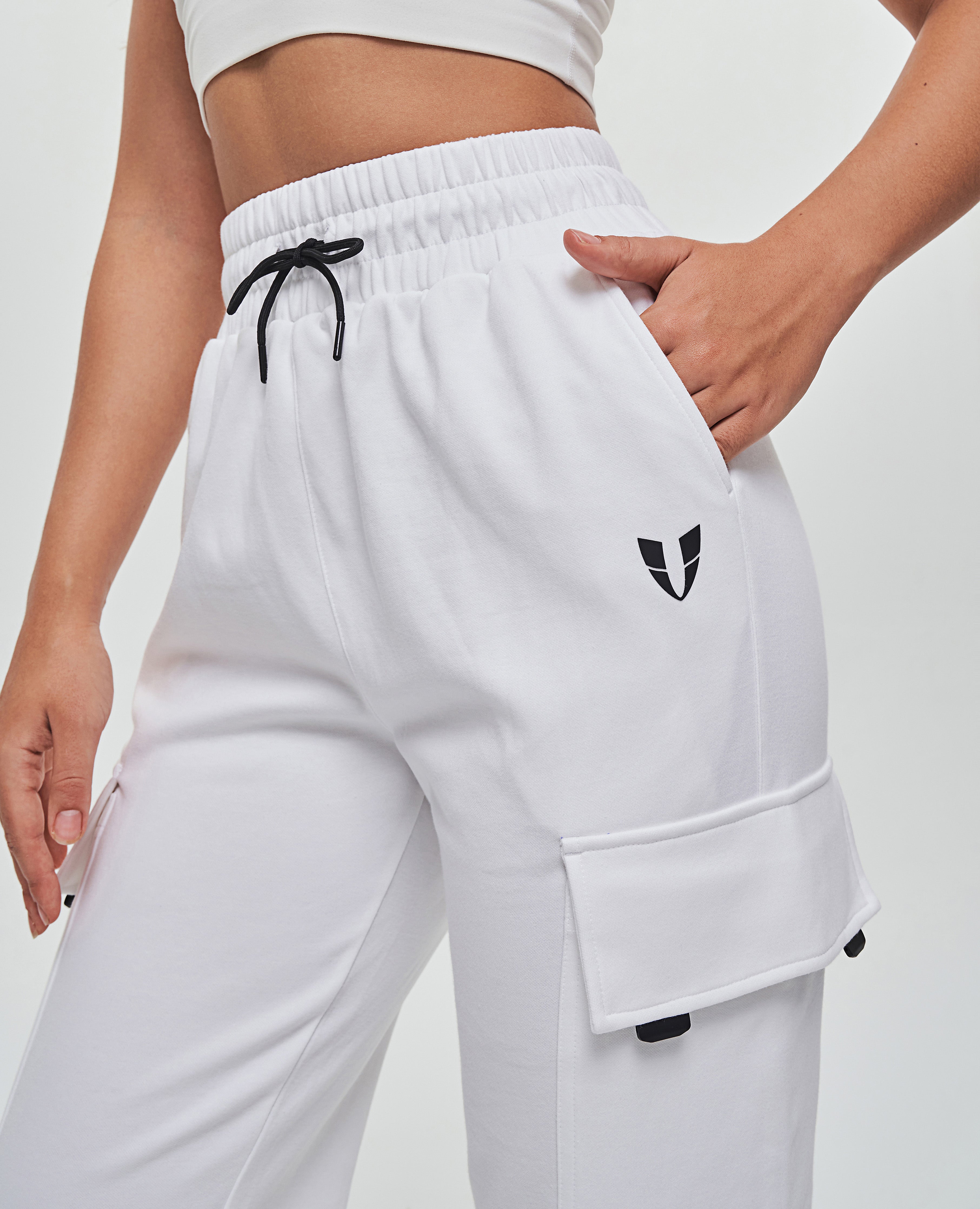 Joggers cargo holgados - Blanco