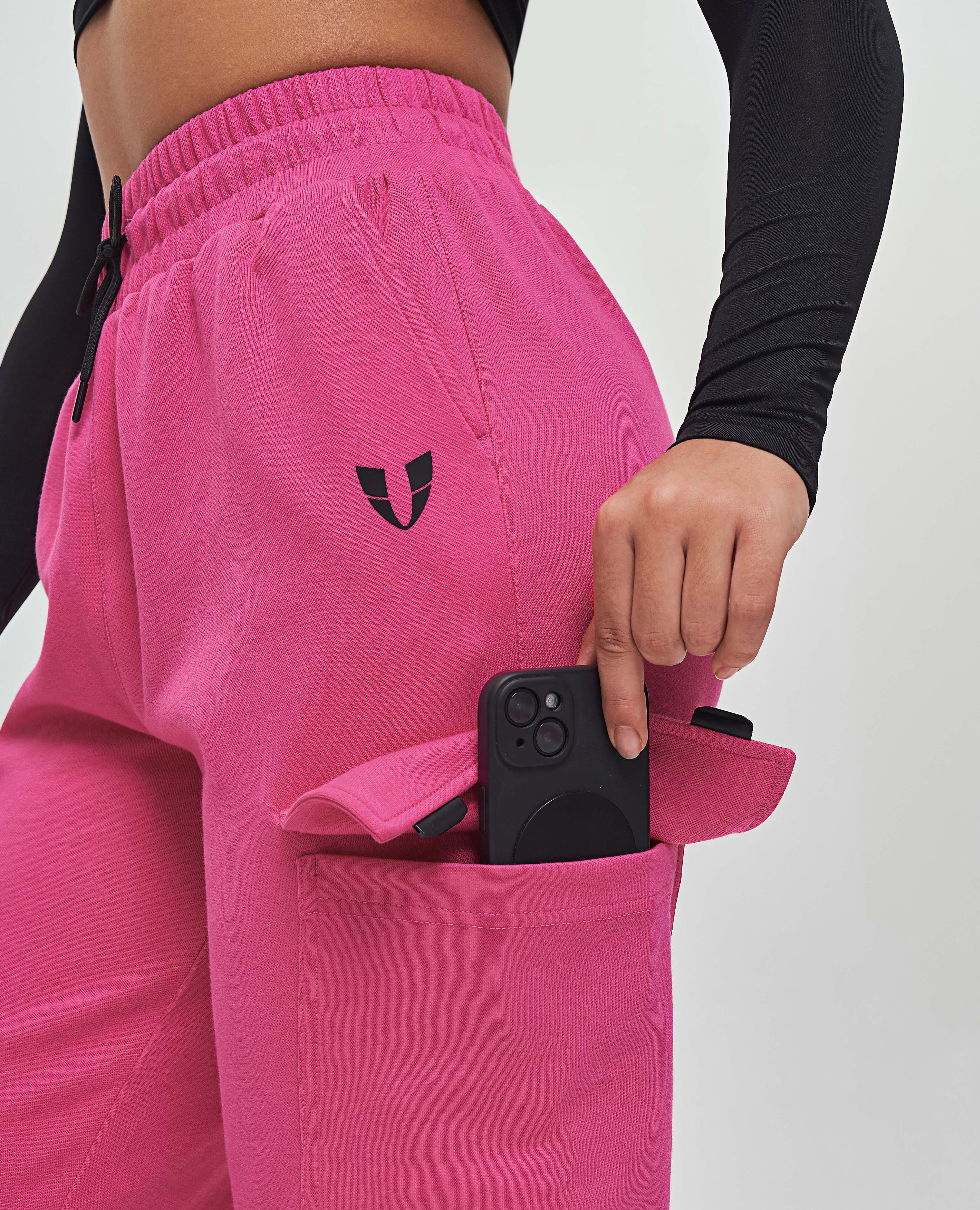 Pantalon de jogging cargo coupe ample - Fuchsia