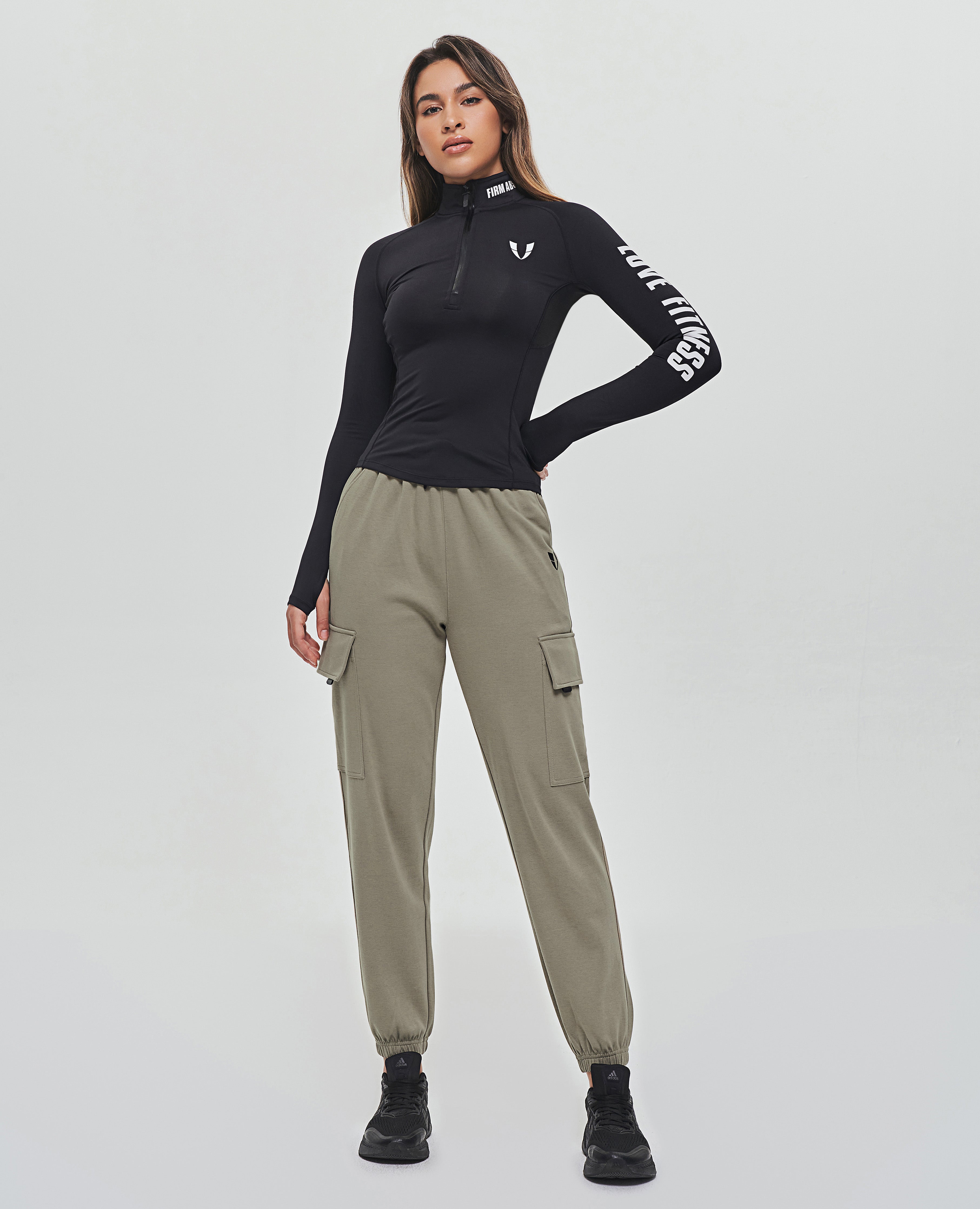 Pantalon de jogging cargo coupe ample - Vert olive