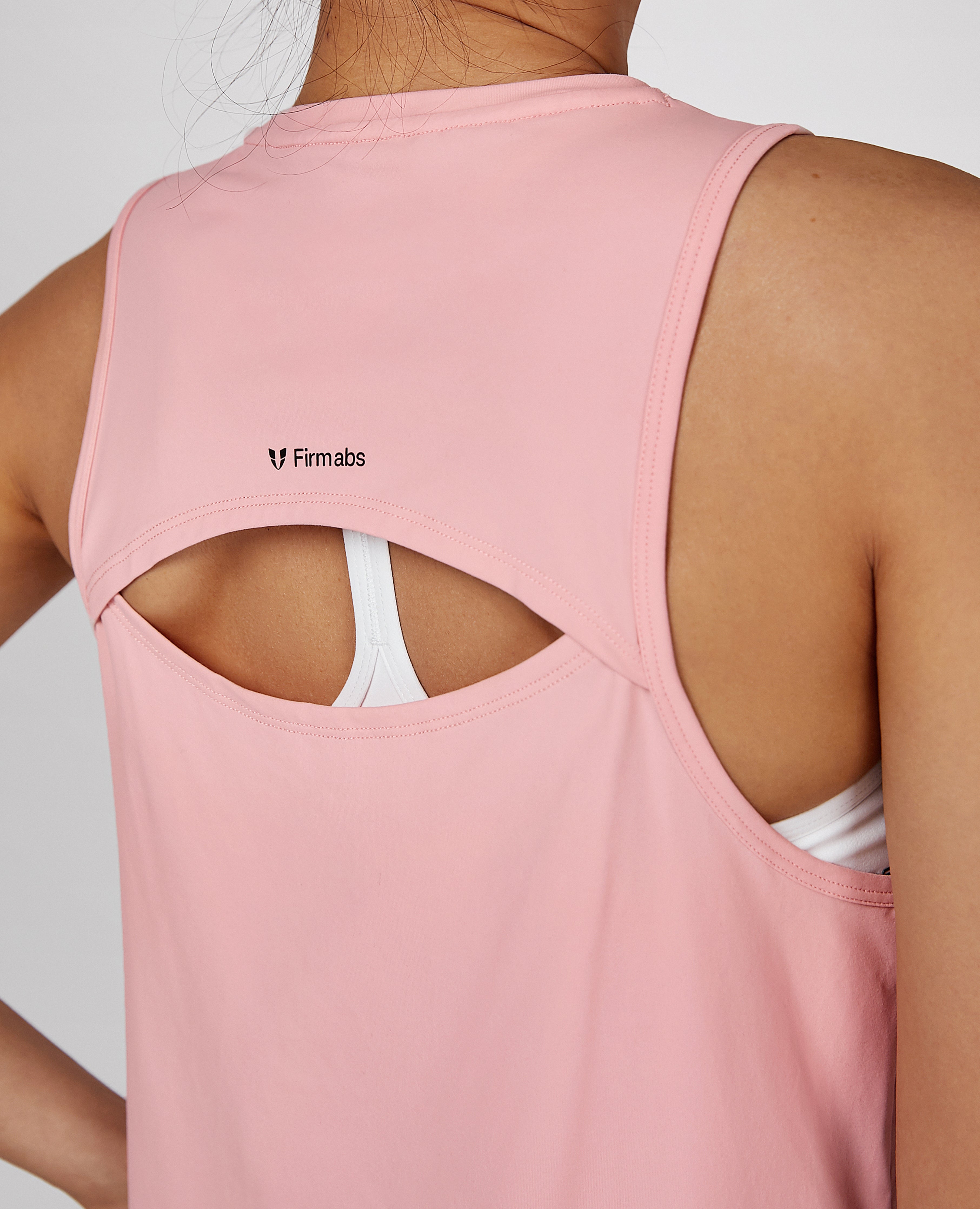 Side Split Training Tank - Pink