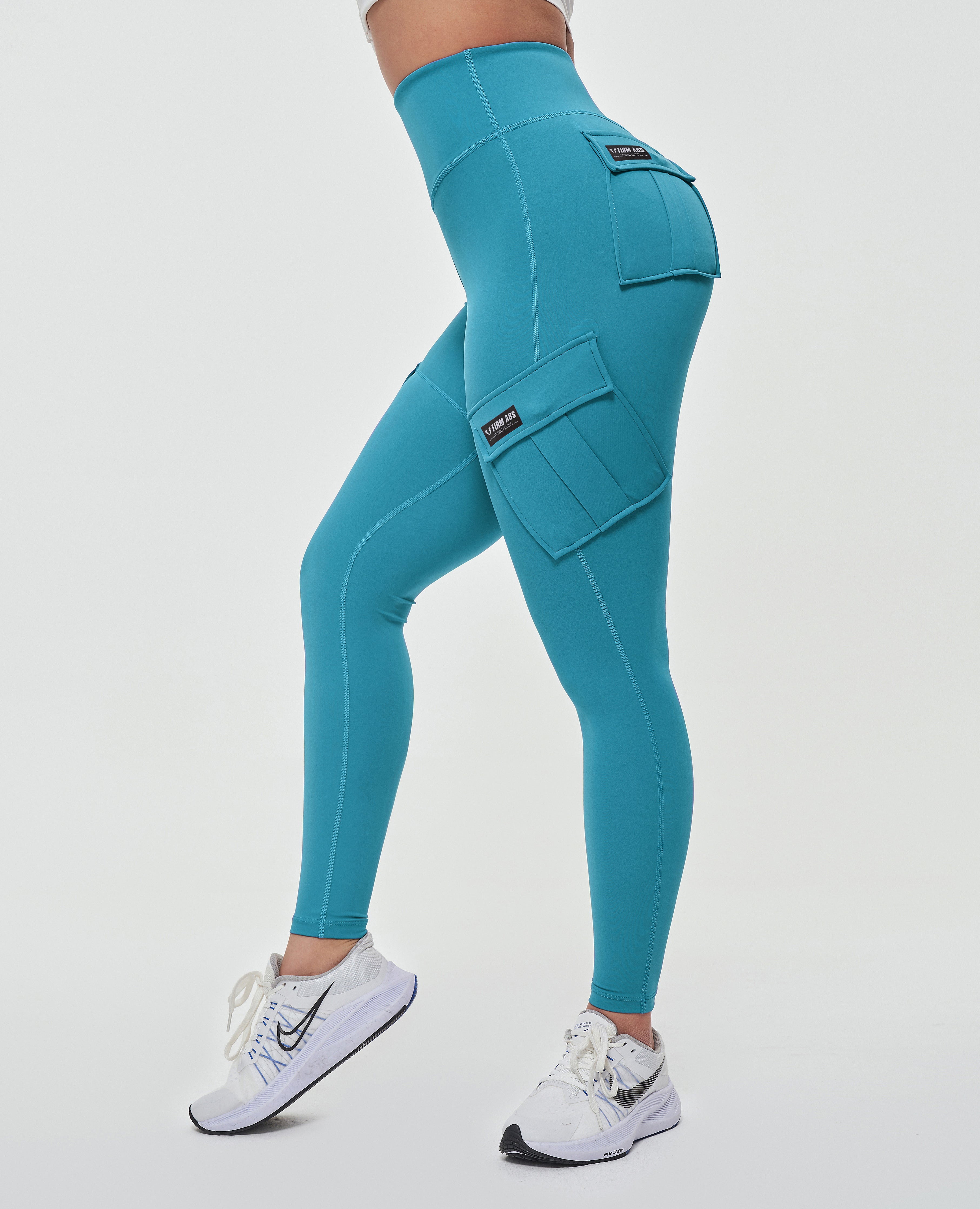 Green Gym Leggings with Pockets, Squat Proof