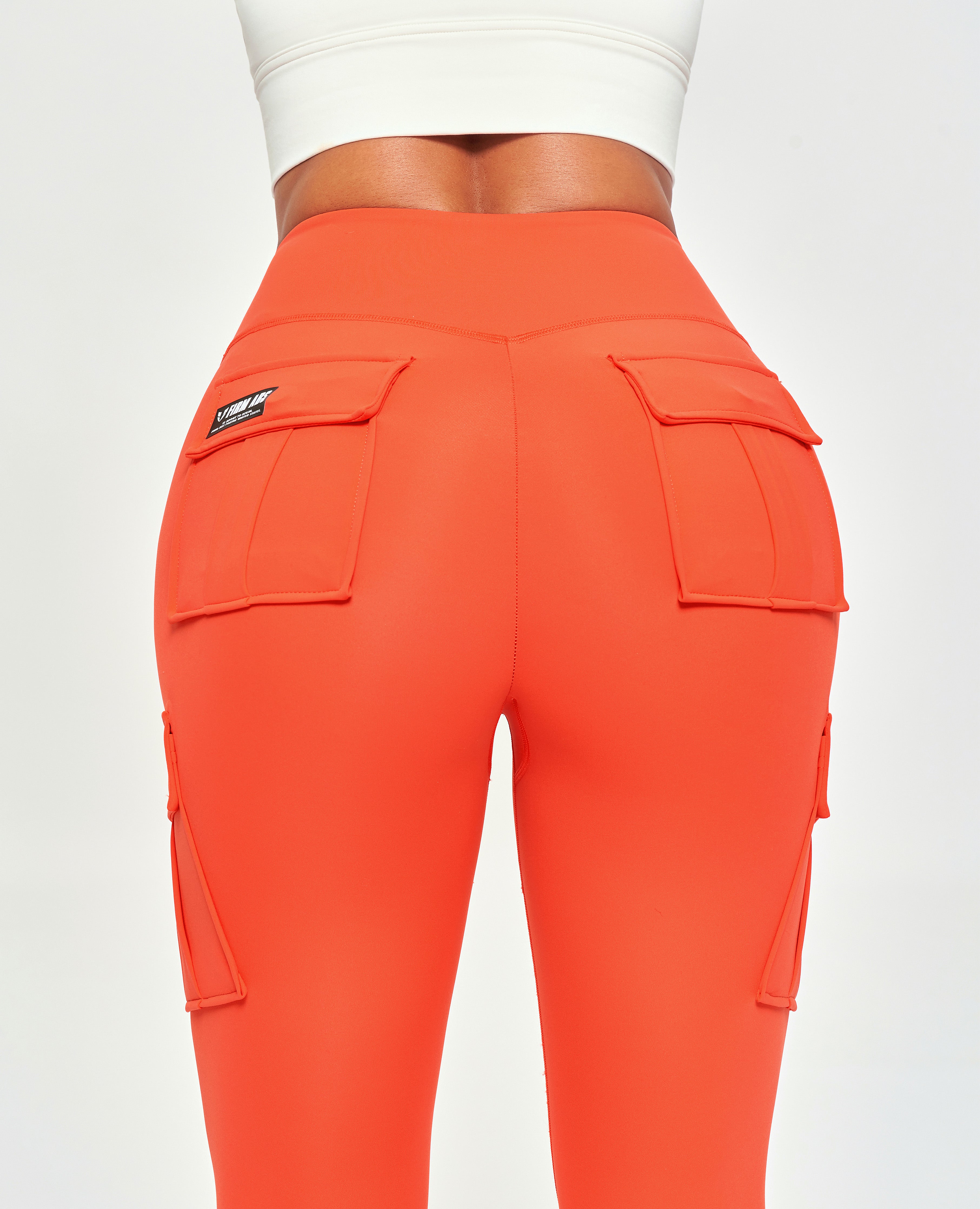 Leggings tipo cargo Solo - Naranja