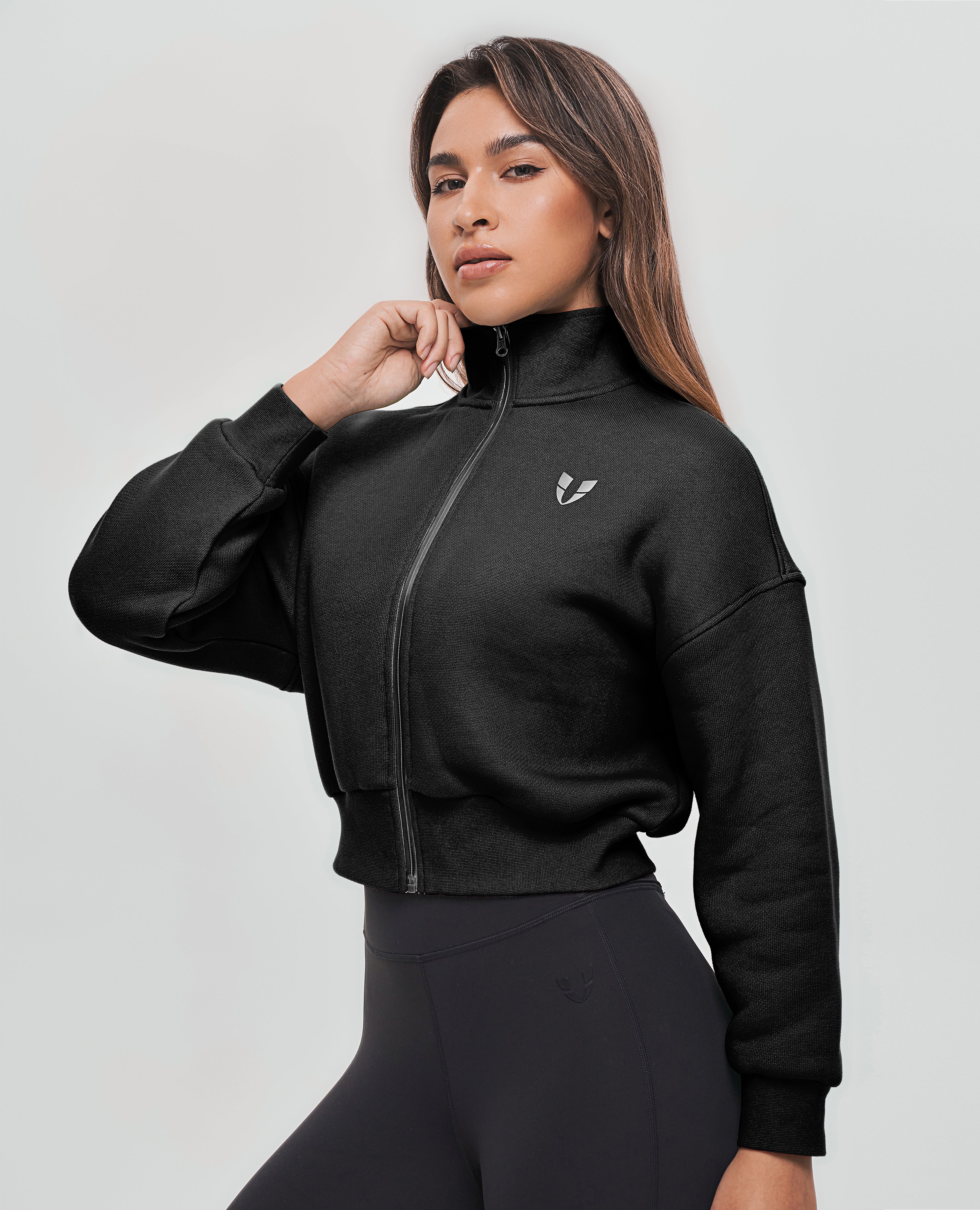 Stand Collar Thermal Jacket - Black