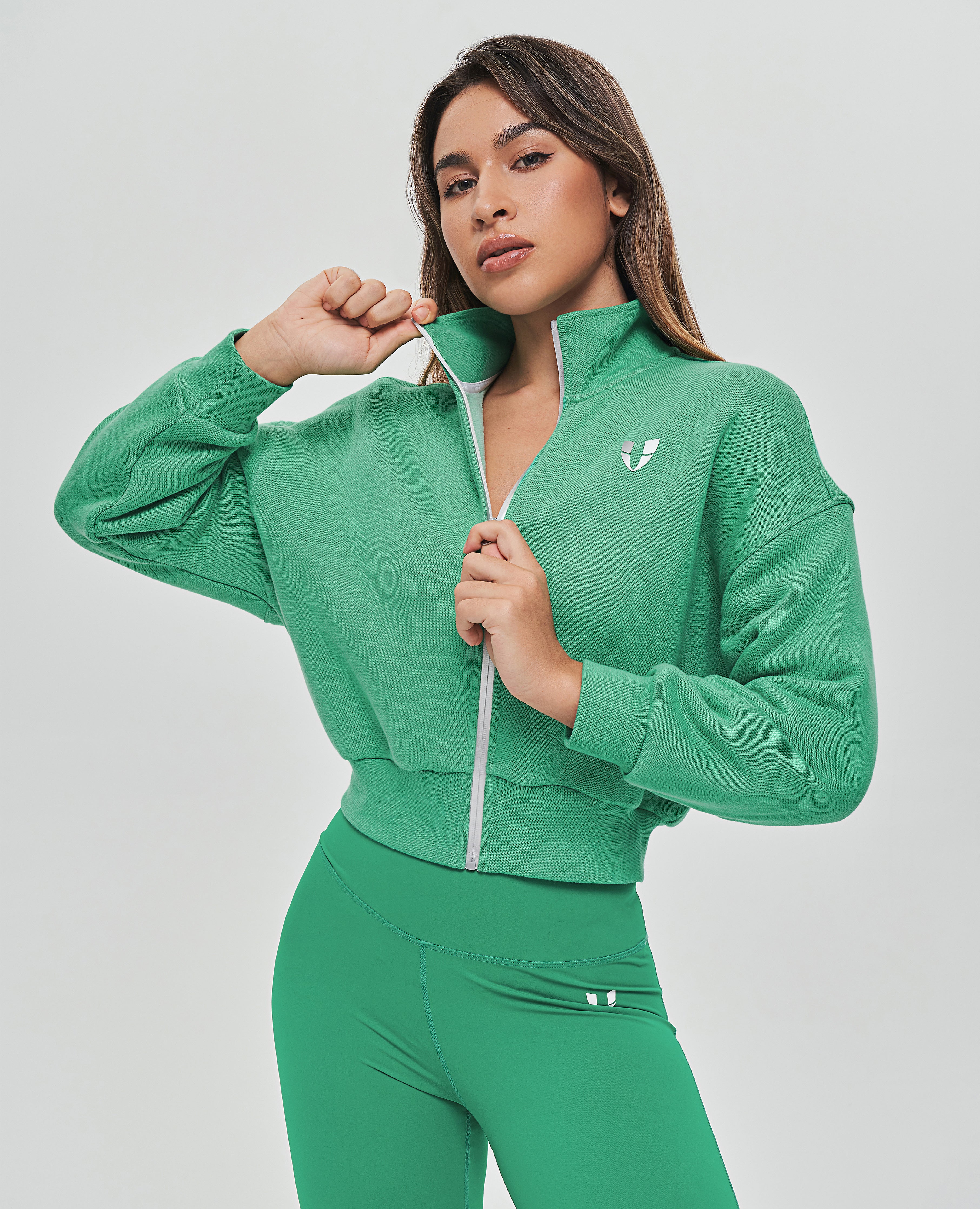 Stand Collar Thermal Jacket - Green
