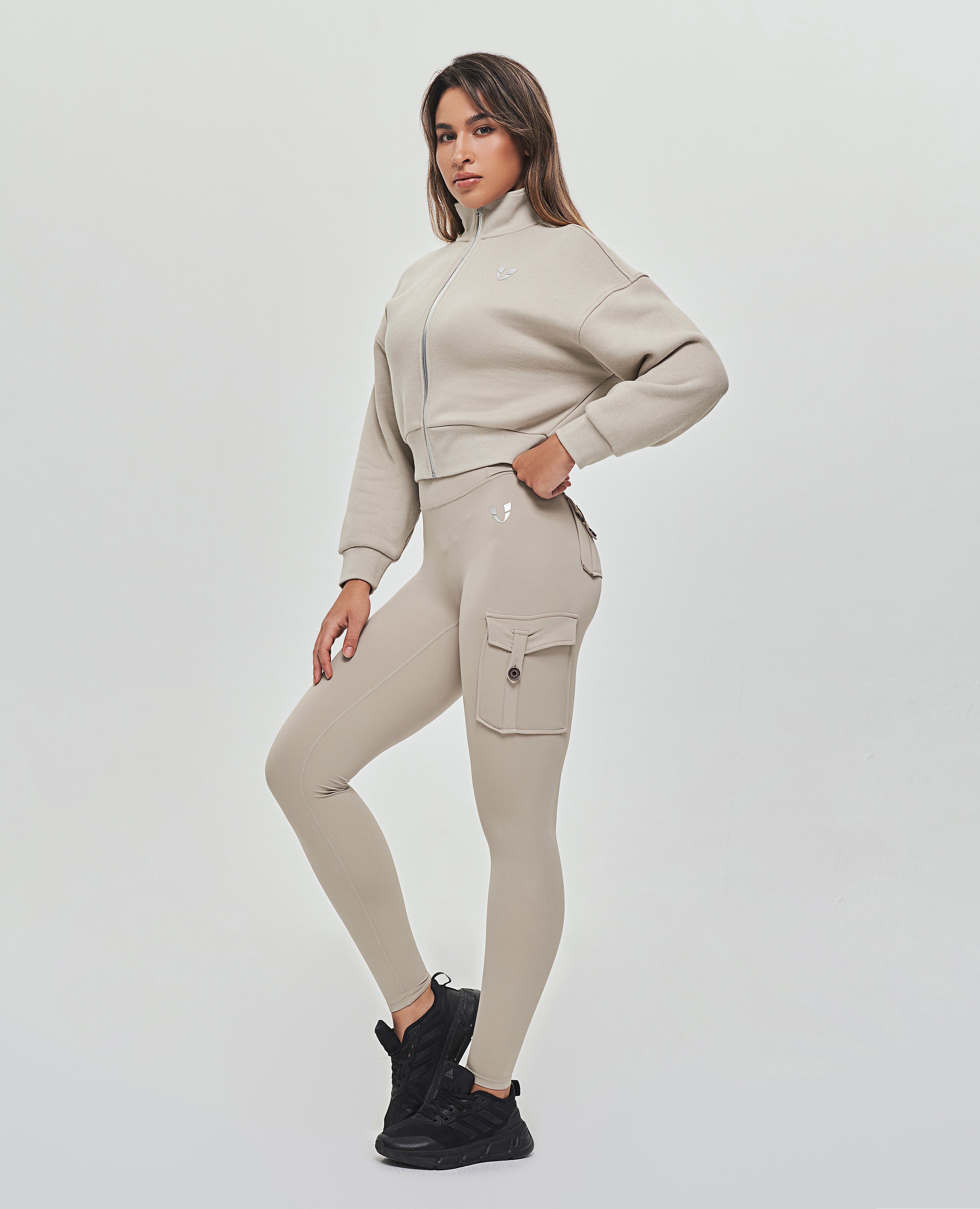 Stand Collar Thermal Jacket - Khaki