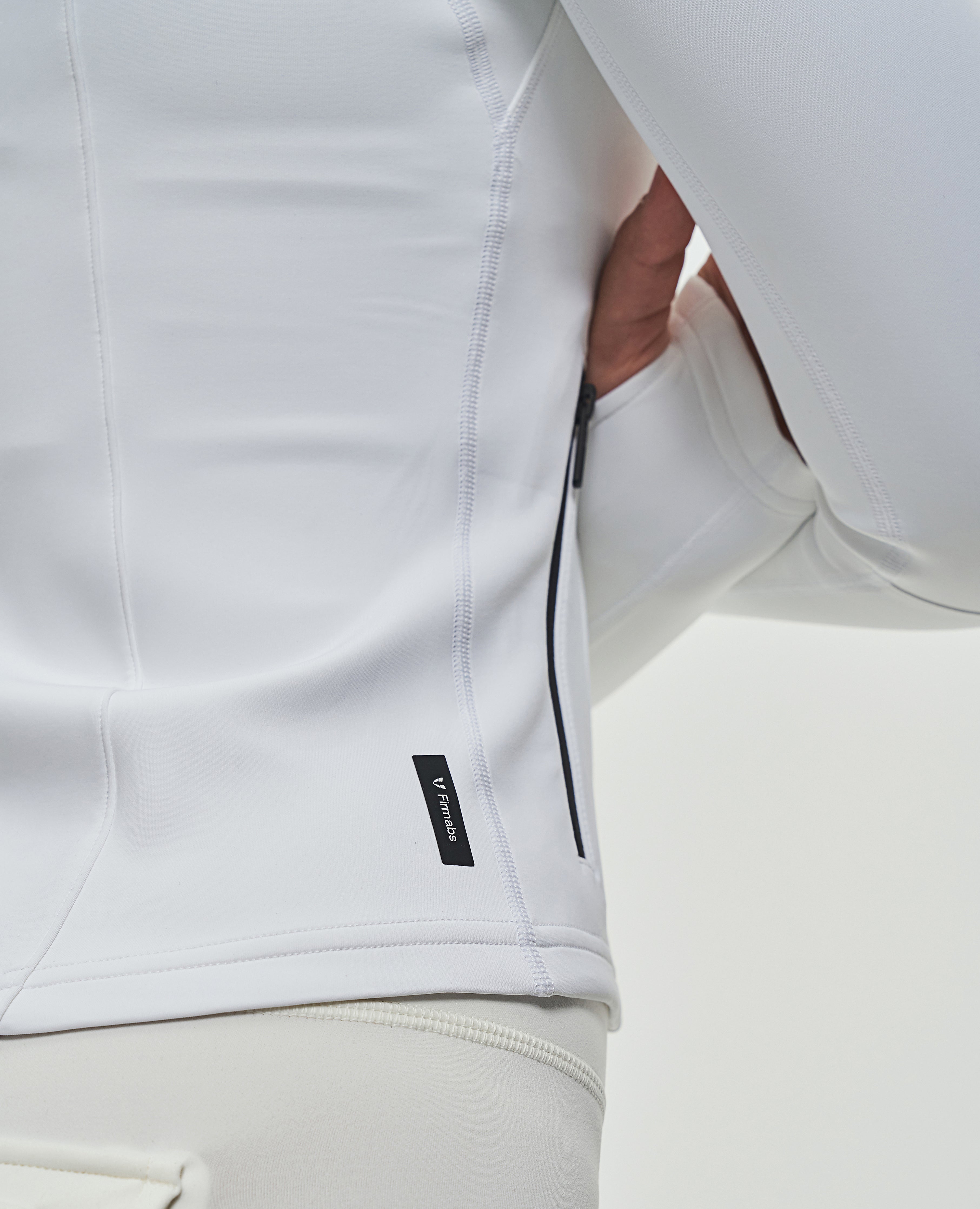 Zip Up Athletic Jacket - White