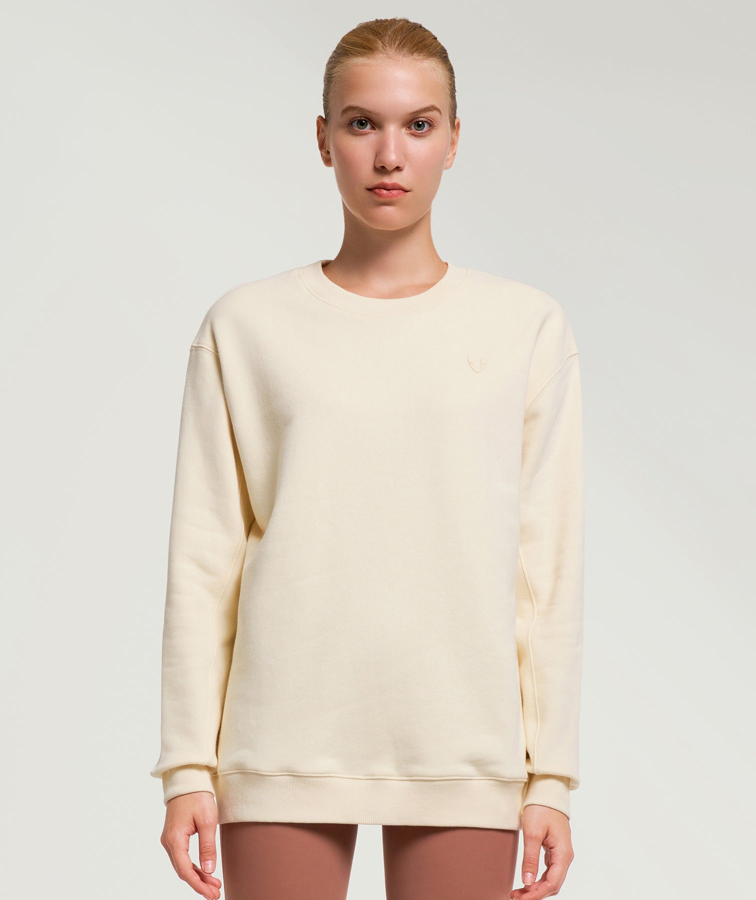 Thin Fleece Thermal Sweatshirt - Apricot