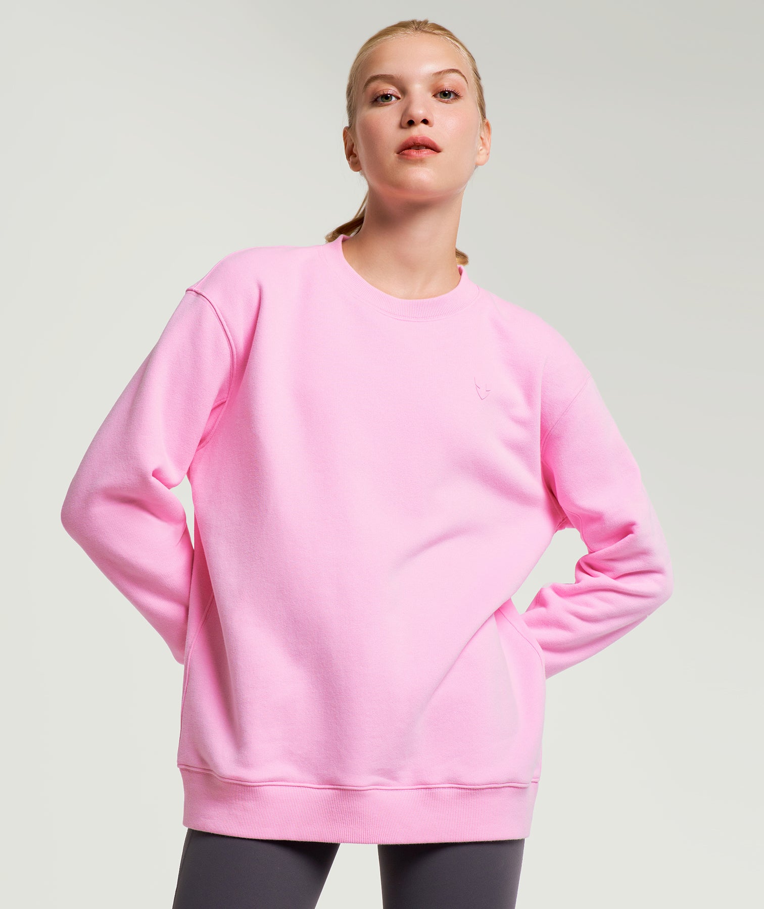 Thin Fleece Thermal Sweatshirt - Pink