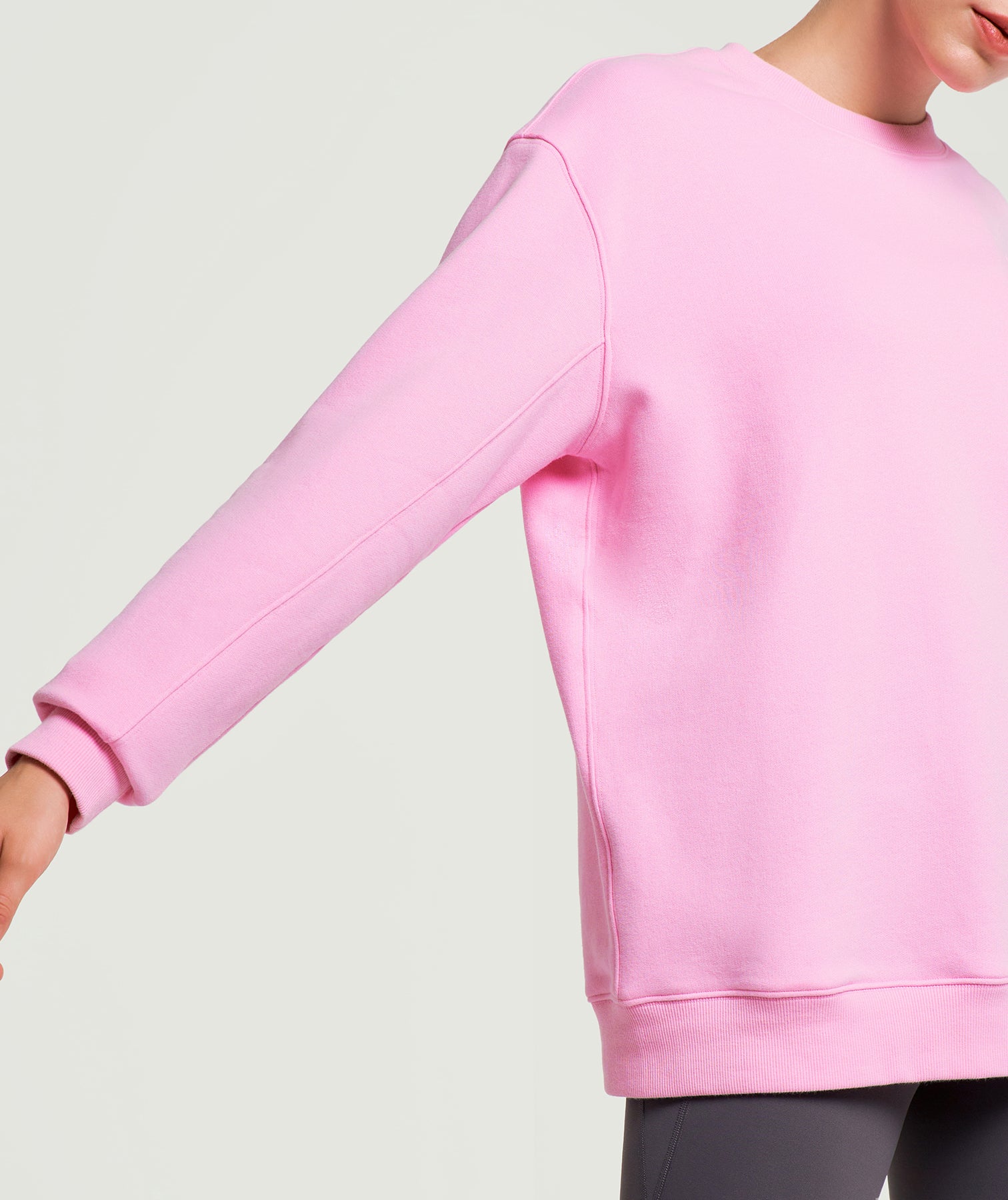 Thin Fleece Thermal Sweatshirt - Pink