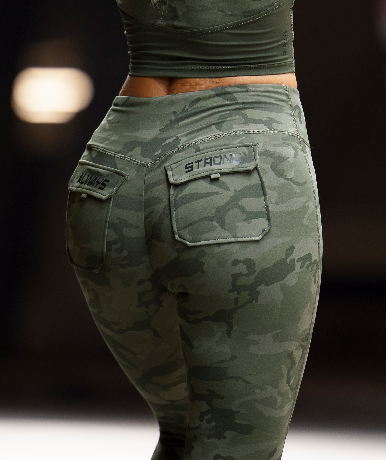 Camo Scrunch Leggings - Green