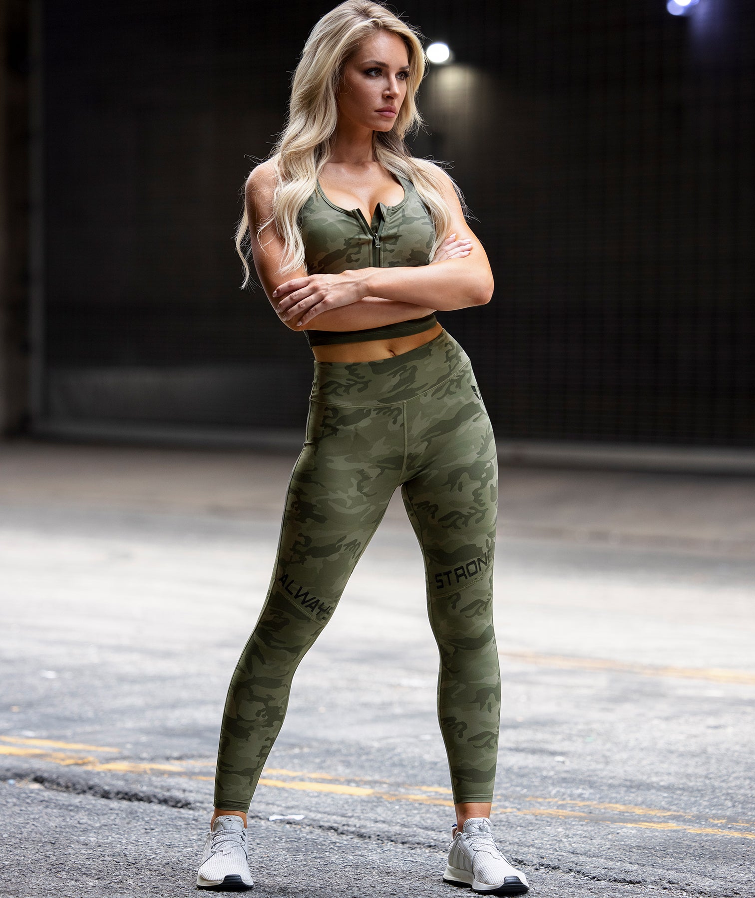 Camo Scrunch Leggings - Green