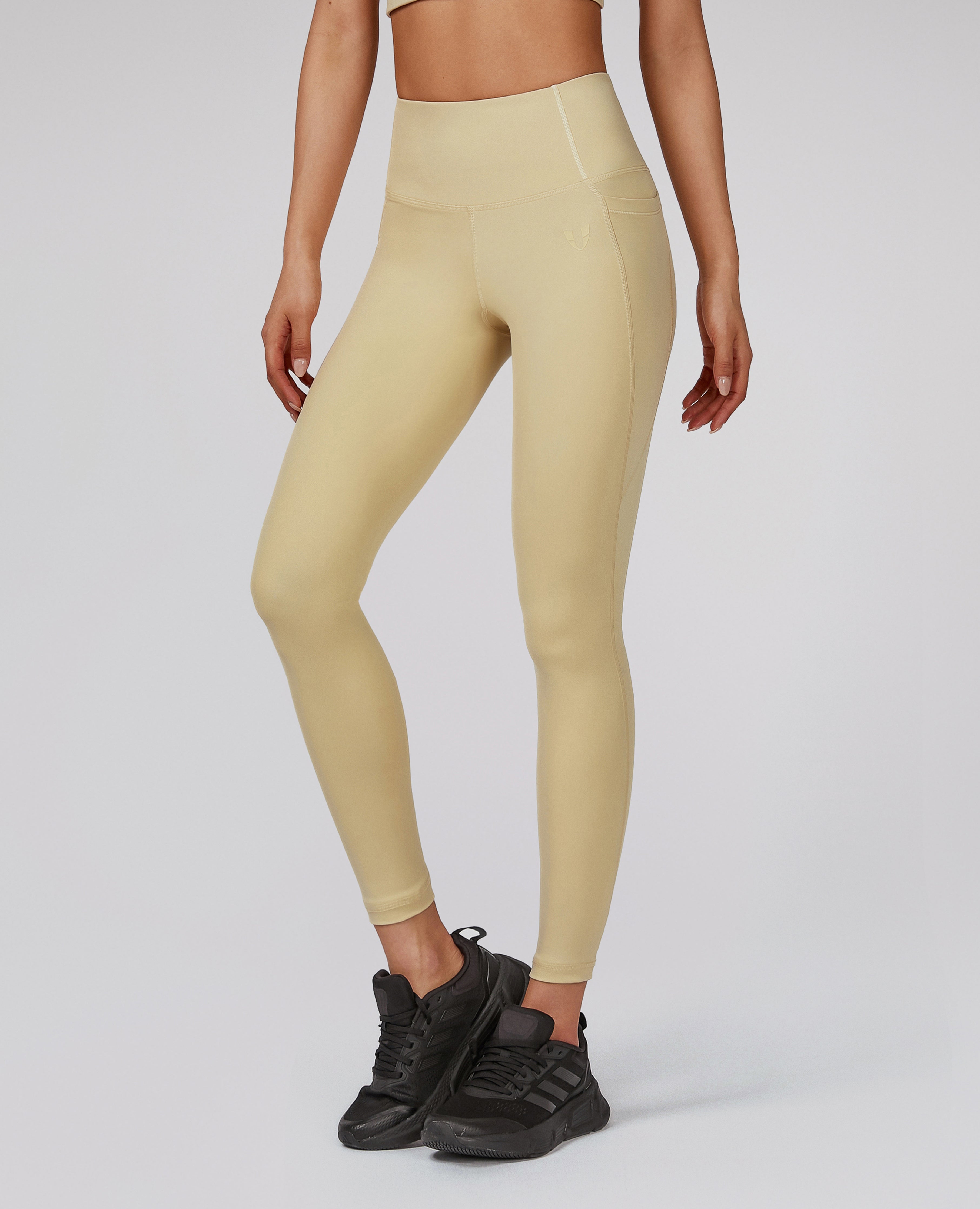 High-waisted Gym Leggings - Light Yellow