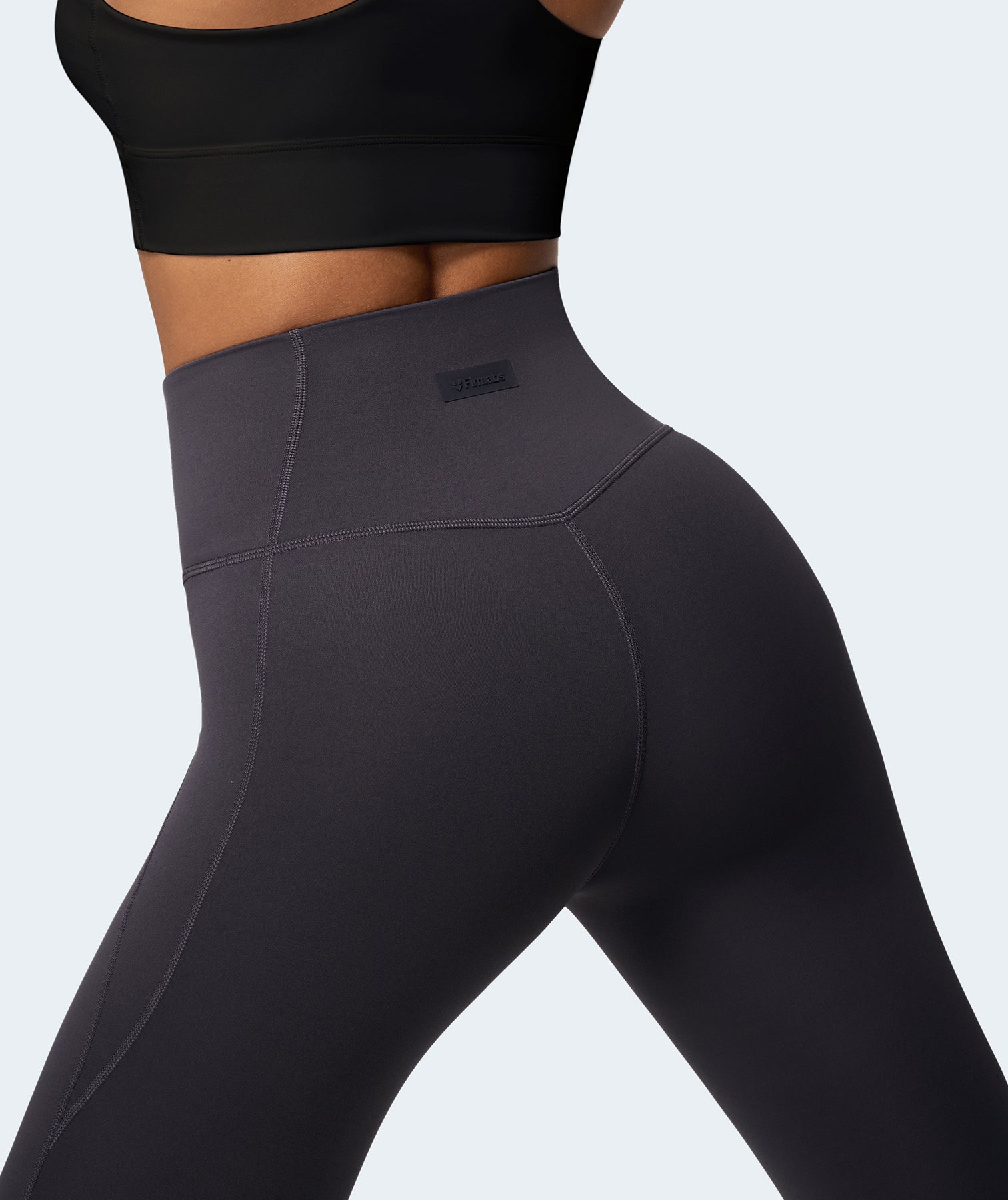 Nakedfeel Leggings mit hoher Taille – Tephra Grey