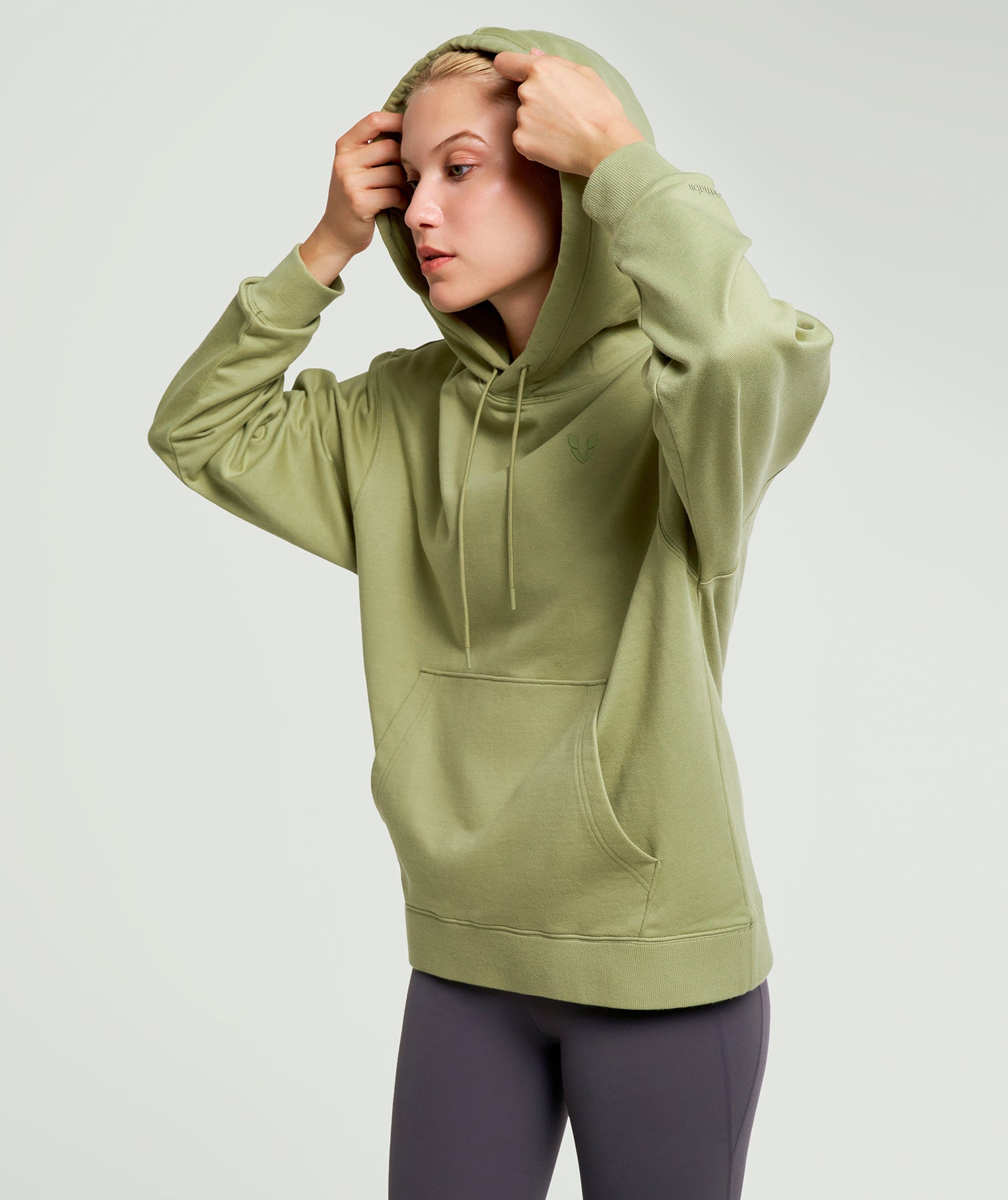 Übergroßer Rest Day-Hoodie – Grün