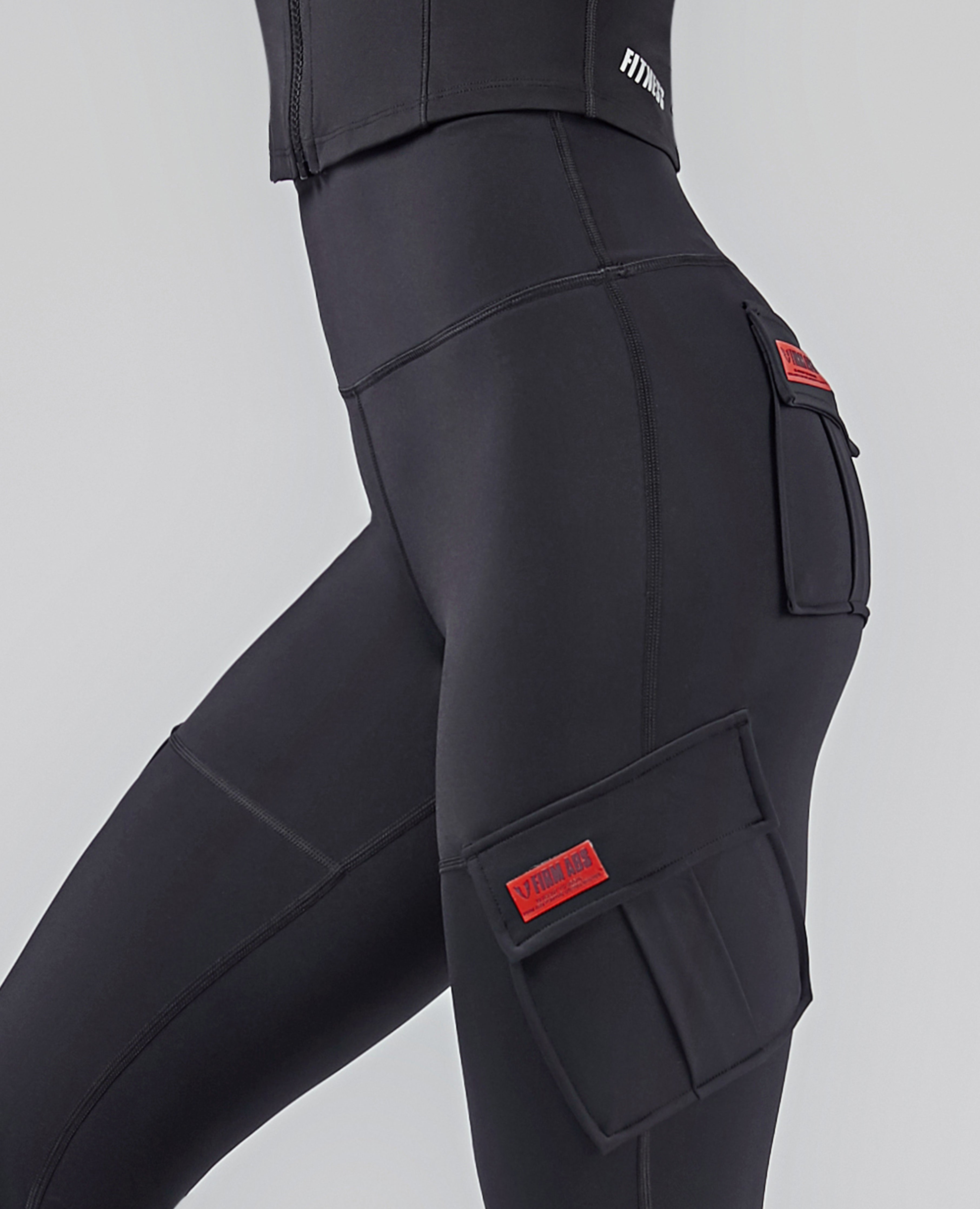 Leggings tipo cargo Solo - Negro