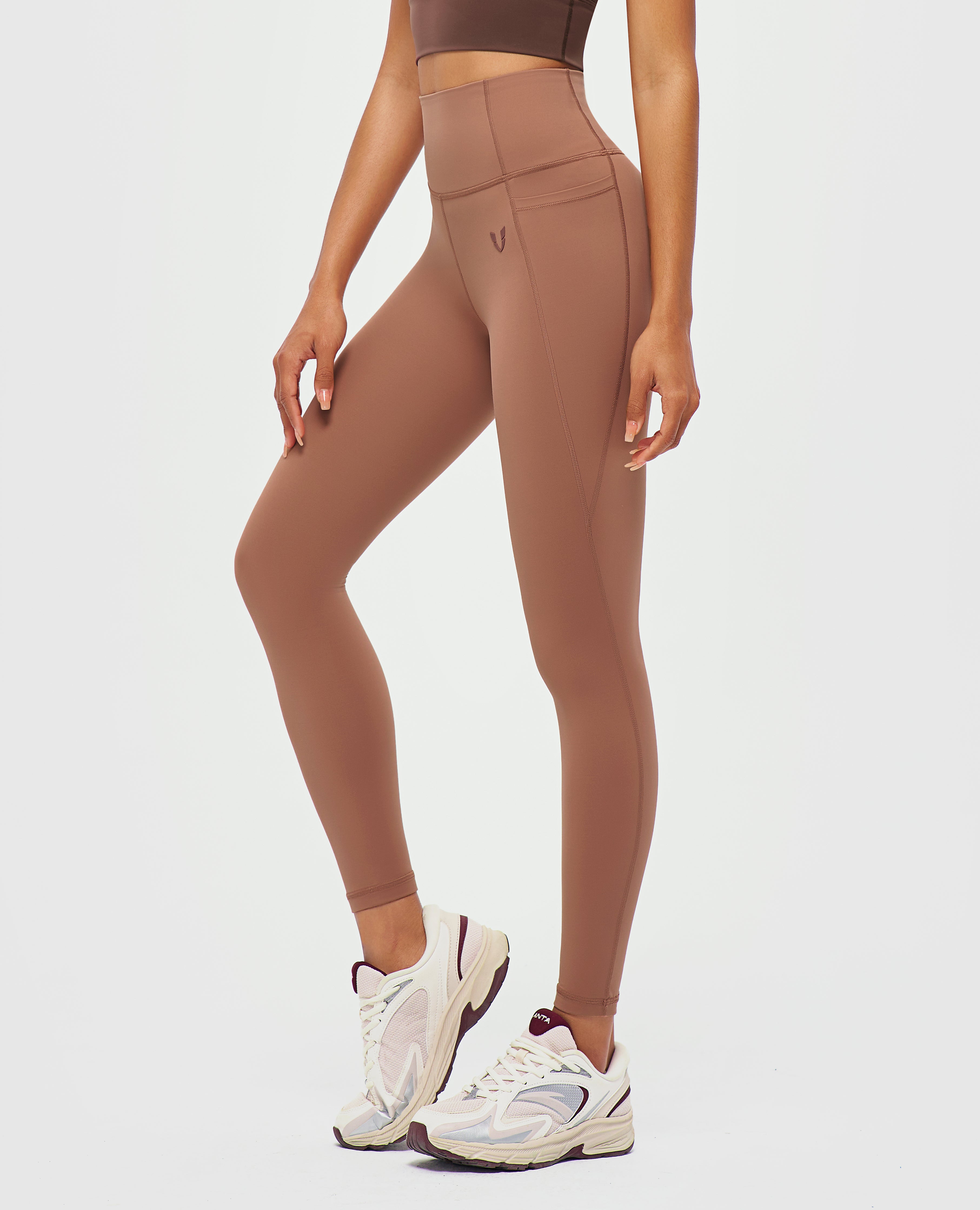 Trainings-Leggings mit Taschen – Rosa